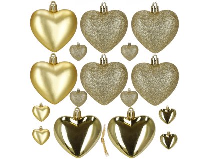 197292 ca0958 zestaw bombek choinkowych serca 16 szt M0