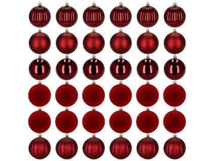 197886 ca0970 zestaw bombek choinkowych 8 cm 36 szt M0
