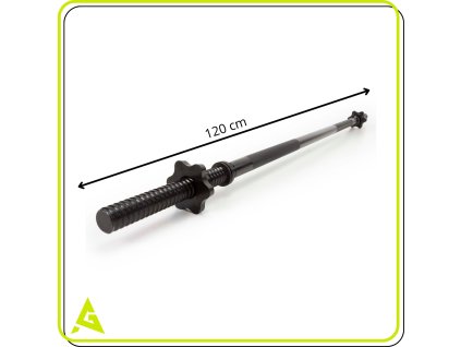 204587 act0010 gryf prosty czarny 120 cm 25 mm M0