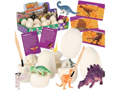 Dinozaury wykopaliska jajka dinozaura figurki zestaw archeologiczny 12 jajek 178468