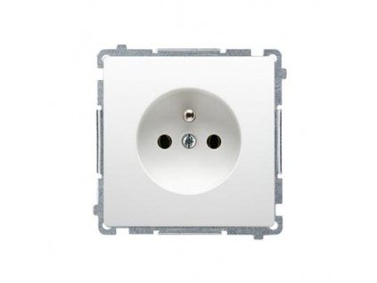 KONTAKT-SIMON Zásuvka 250 V Simon Basic s clonkami modul bílá BMGZ1Z,01/11