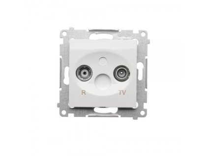 KONTAKT-SIMON Zásuvka RTV Simon 54 premium průběžná 10dB modul bílá DAP10,01/11