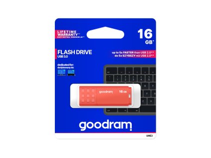 USB klíčenka 16GB flash disk oranžový