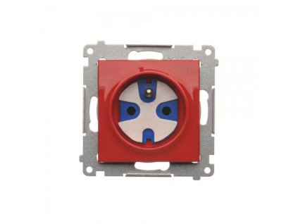 Zásuvka 250 V Simon 54 premium DATA s klíčem modul červená