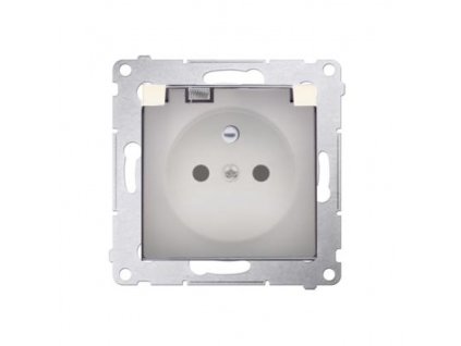 KONTAKT-SIMON Zásuvka 250 V Simon 54 premium IP44 s clonkami modul béžová/tran