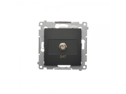 Zásuvka 1 x SAT "F" Simon 54 premium modul černá matná