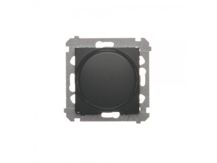 Otočný stmívač Simon 54 premium pro LED modul černá matná