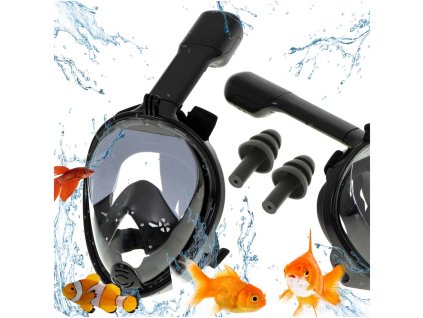 Maska do snurkowania pelna skladana L XL czarna 170117