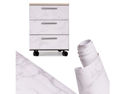 Folia rolka samoprzylepna okleina tapeta bialy marmur magnolia 1 22x50m 101483%281%29