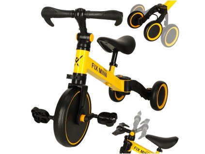 Rowerek Trike Fix Mini biegowy trojkolowy 3w1 z pedalami zolty 167693
