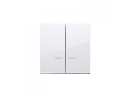 KONTAKT-SIMON S,A, Dvojitá klávesa s průzorem pro strojky SW6/2XLM, bílá DKW9L/11