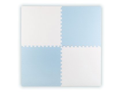Pěnové puzzle na zem modrá a bílá 4ks
