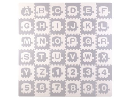 Pěnové puzzle na zem vláček a abeceda 36ks