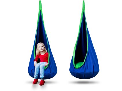 Dětská houpačka do pokoje Cocoon modrá