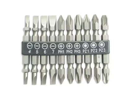 Šroubovací bity 65mm: SL4/5/6/7,PH1/2/3,PZ1/2/3 18A07S13