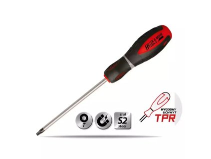 Šroubovák Torx T10x80mm, ocel S2, rukojeť ze dvou materiálů 17W032