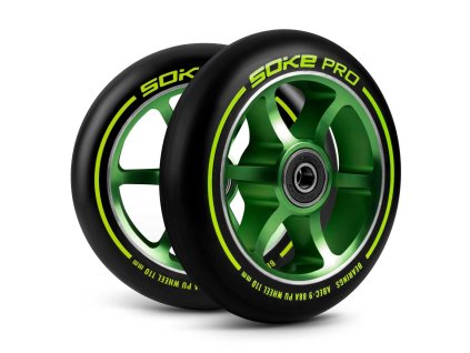 Kolečka na freestyle koloběžku SOKE PRO 110mm 88A zelená 2 ks