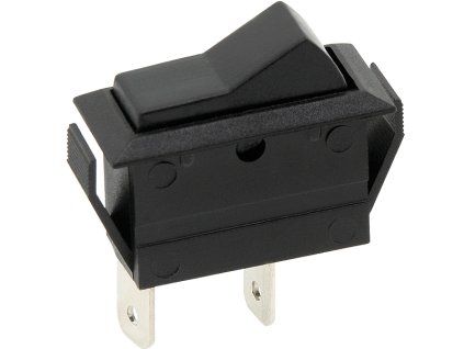 Kolébkový vypínač 2PIN černý 5610-