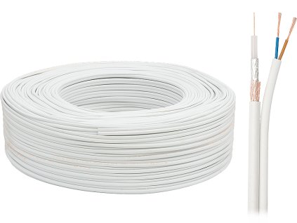 Koaxiální kabel 1m 75 Ohm K-60+2x0,5