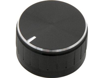 Knoflík na potenciometr - 30 mm ve stříbrné barvě