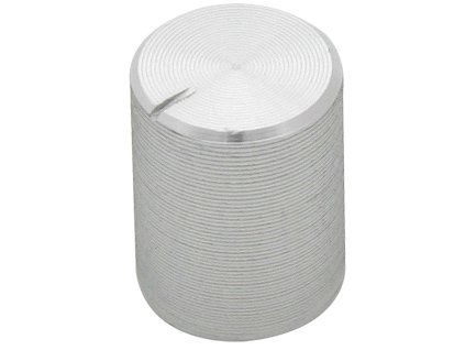 Knoflík na potenciometr stříbrný průměr 10 mm