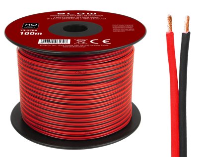 Reproduktorový kabel 2x1,50 mm černý/červený