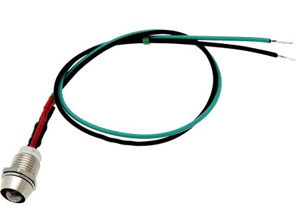 LED 5 mm (ZELENÉ 12V) světlo s kabelem