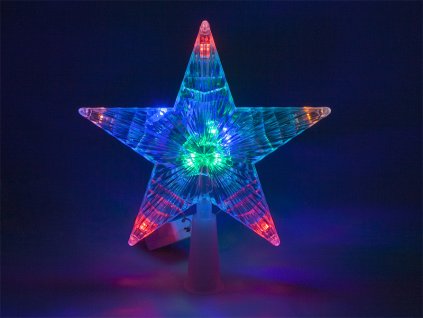 Barevná vánoční hvězda na stromeček 70-217#