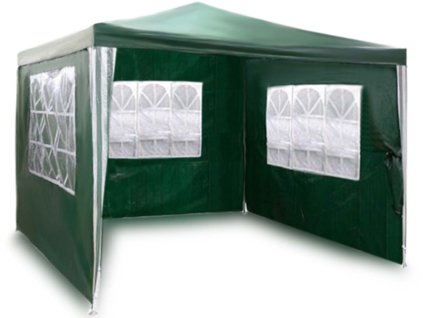 Zahradní pavilon 3 stěny 3 x 3 m zelený Plonos