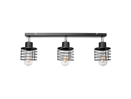 Černé moderní svítidlo, 3x60W E27