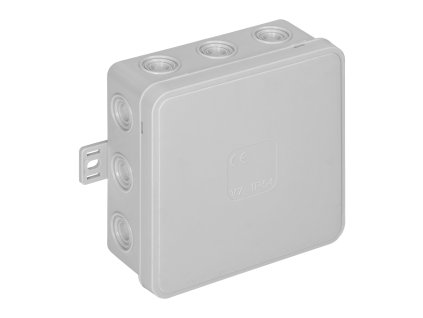 Šedá rozvodná skříňka IP54 12 vstupů 100x100x41mm