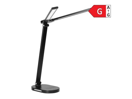 Stolní LED lampa s USB, stmívatelná, 8W, černá