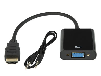 Adaptér HDMI na VGA s audio výstupem