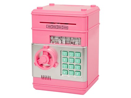 Růžový elektronický bezpečnostní sejf SB-06