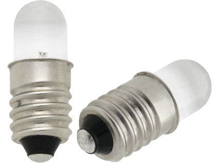 LED žárovka E10 teplá bílá 12 V 9228-