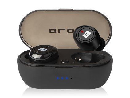 Bluetooth slúchadlá s mikrofónom Earbuds BTE100 čierne 32-814-