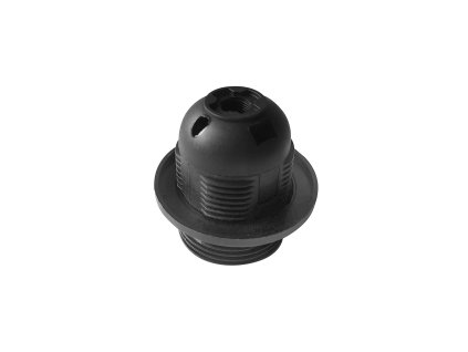 Černá E27 objímka s přírubou - 40 ks sada