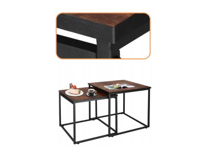 188996 hf0024 stoliki kawowe 50 x 50 x 50 cm 45 x 45 x 45 cm M0