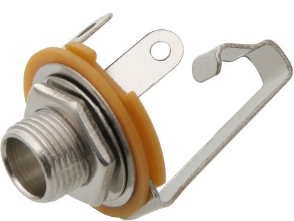 Kovová montážní Jack 6,3 mm zásuvka