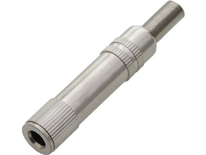 Kovová 6,3 mm audio zásuvka pro kabel