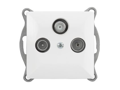 Satelitní zásuvka RTV/SAT 3db Pearl, GAPS-2P, bílá