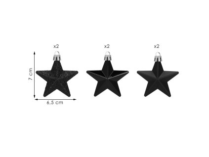 93458 ca1148 ozdoby choinkowe gwiazdki 6 szt M0