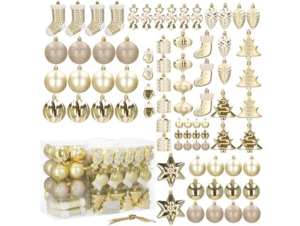 152048 ca1167 zestaw bombek choinkowych 77 szt M0