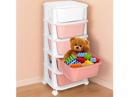 180631 ha0211 mobilna szafka na kolkach z 5 szufladami M0