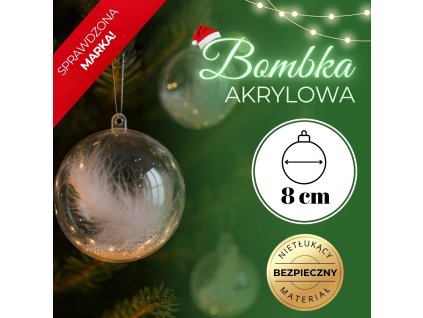 192394 ca2001 bombka akrylowa 8 cm M0