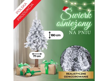 189124 ct0202 swierk sniezony na pniu 180 cm M0