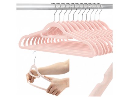 193561 hg0083 wieszaki welurowe 20 szt M0