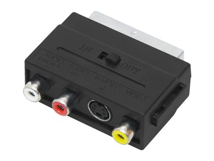 SCART na 3x RCA + S-Video adaptér