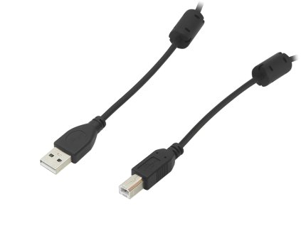 USB kabel A-B 1,5m s feritovými filtry