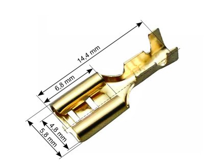 Plochý konektor 4,8 mm neizolovaný 0,5 mm